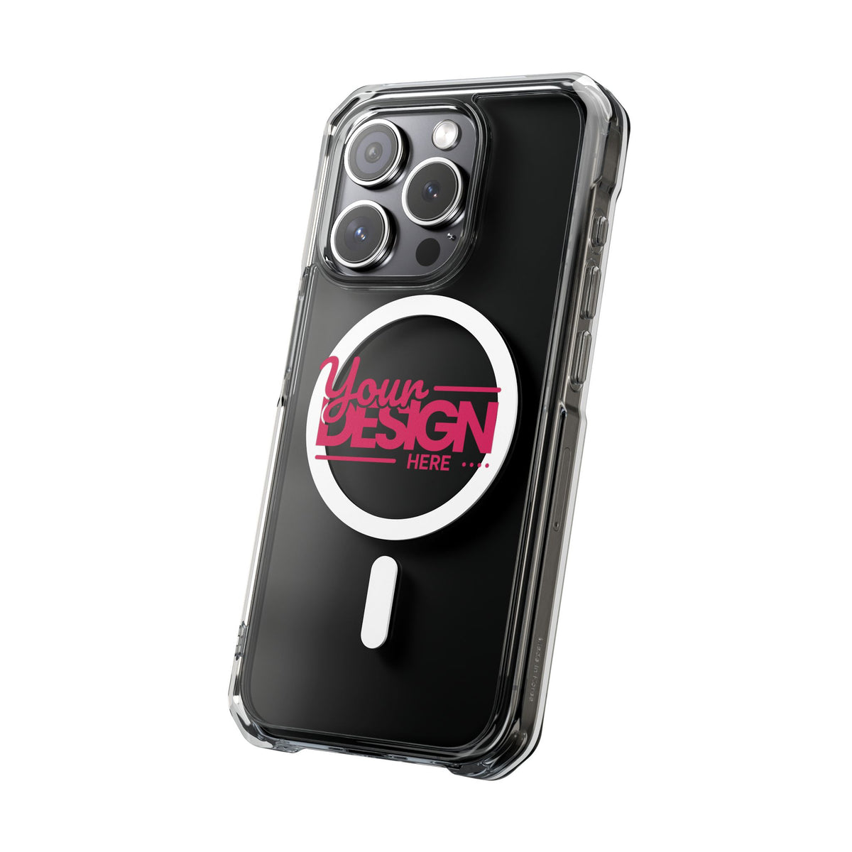 Magnetic Clear Phone Case – Custom ‘Your Design Here’ MagSafe-Compatible Impact-Resistant Cover for iPhone