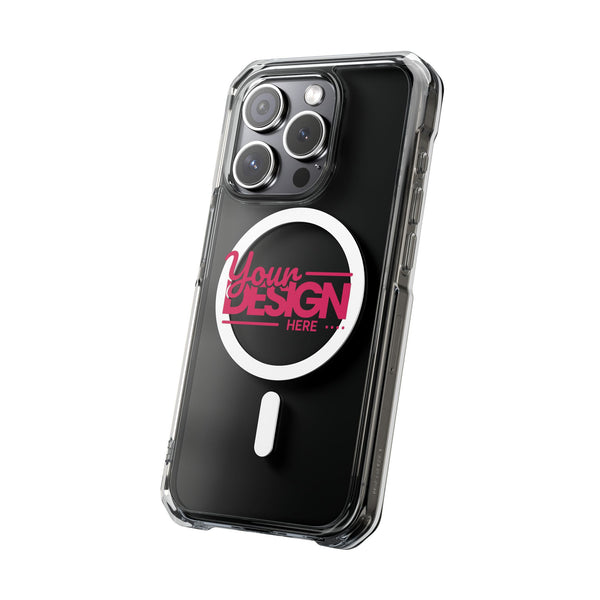 Magnetic Clear Phone Case – Custom ‘Your Design Here’ MagSafe-Compatible Impact-Resistant Cover for iPhone