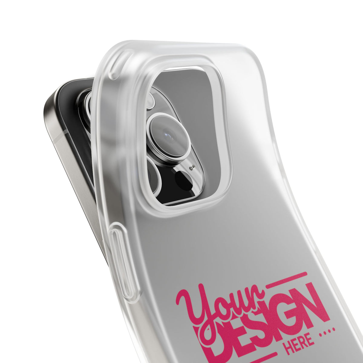 Customizable Flexi Phone Case – Personalize Your Design with Name or Photo, Flexible Protective Cover for iPhone