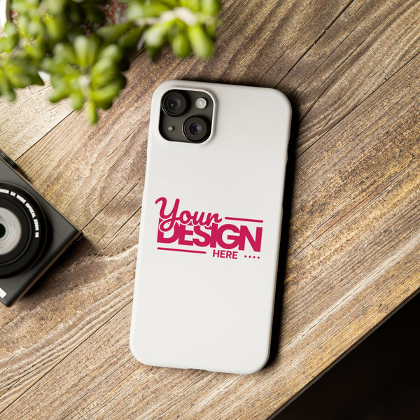 Customizable Slim Phone Case – Personalize Your Design with Name or Photo, Lightweight Protective Cover for iPhone