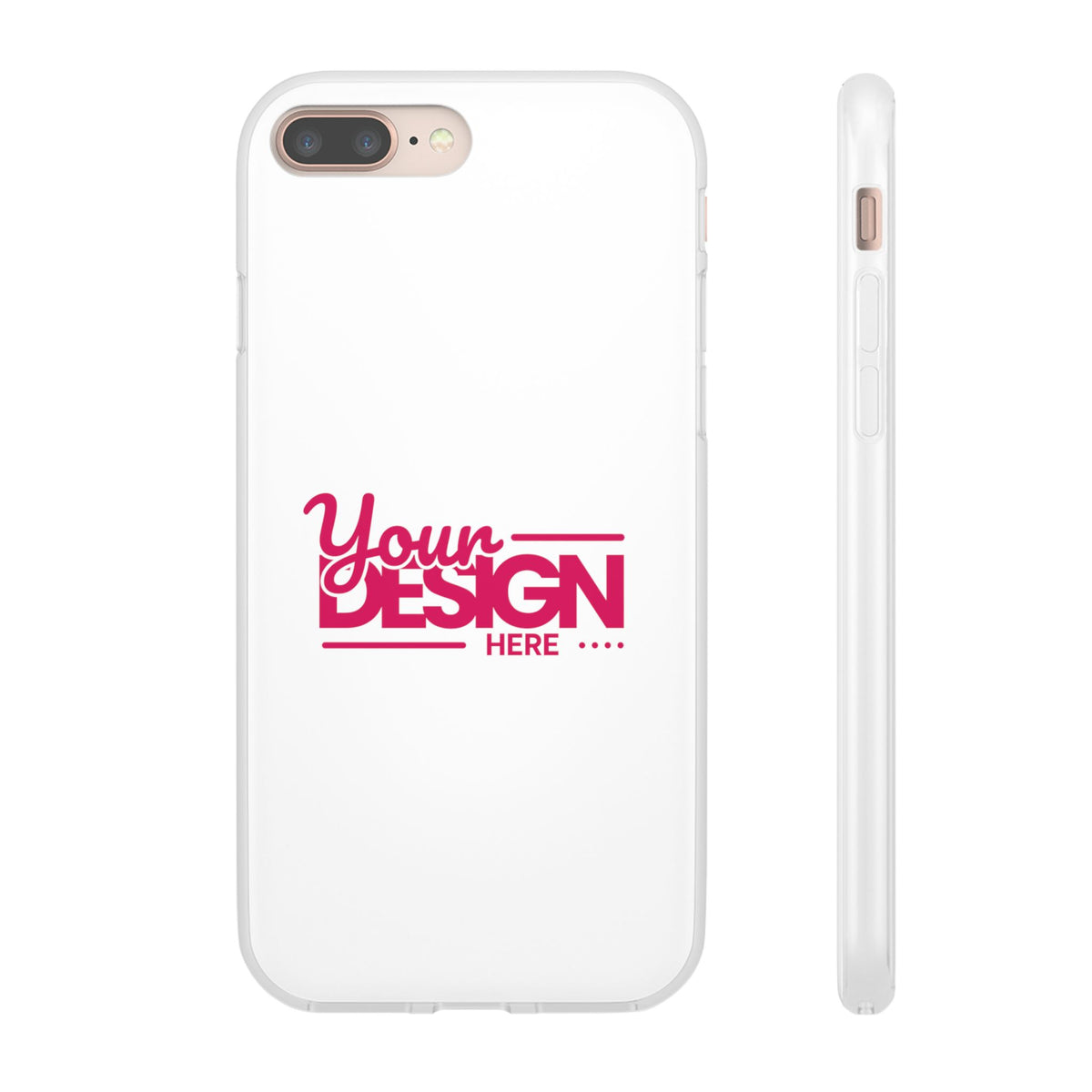 Customizable Flexi Phone Case – Personalize Your Design with Name or Photo, Flexible Protective Cover for iPhone