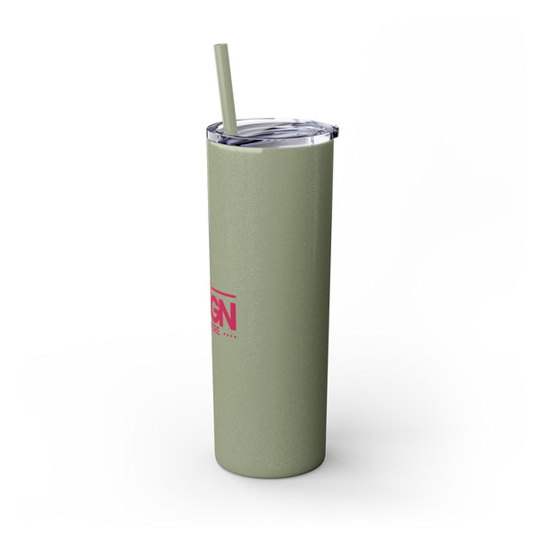 Personalized Skinny Tumbler with Straw, 20oz - Custom Travel Mug, Eco-Friendly Drinkware, Gift for Her, Stylish Hydration, Fun Party Favor