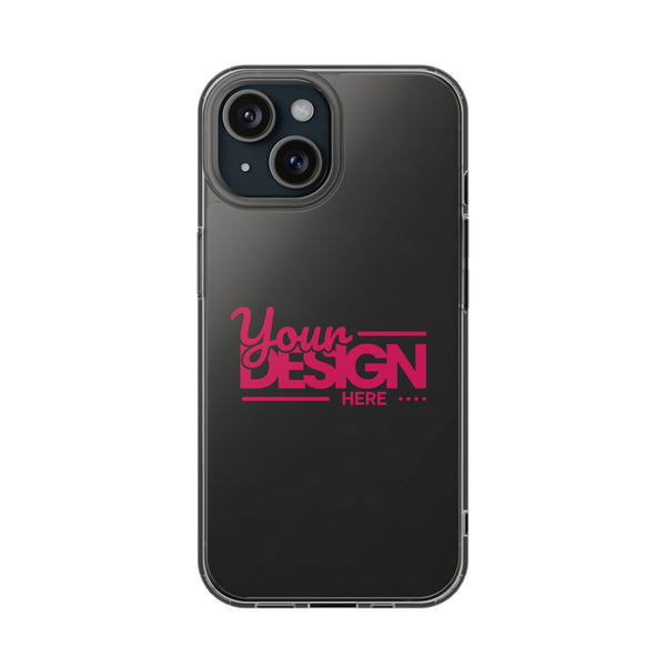 Customizable Clear Impact-Resistant Phone Case – Personalized Name or Photo Design, Transparent Shockproof Cover for iPhone