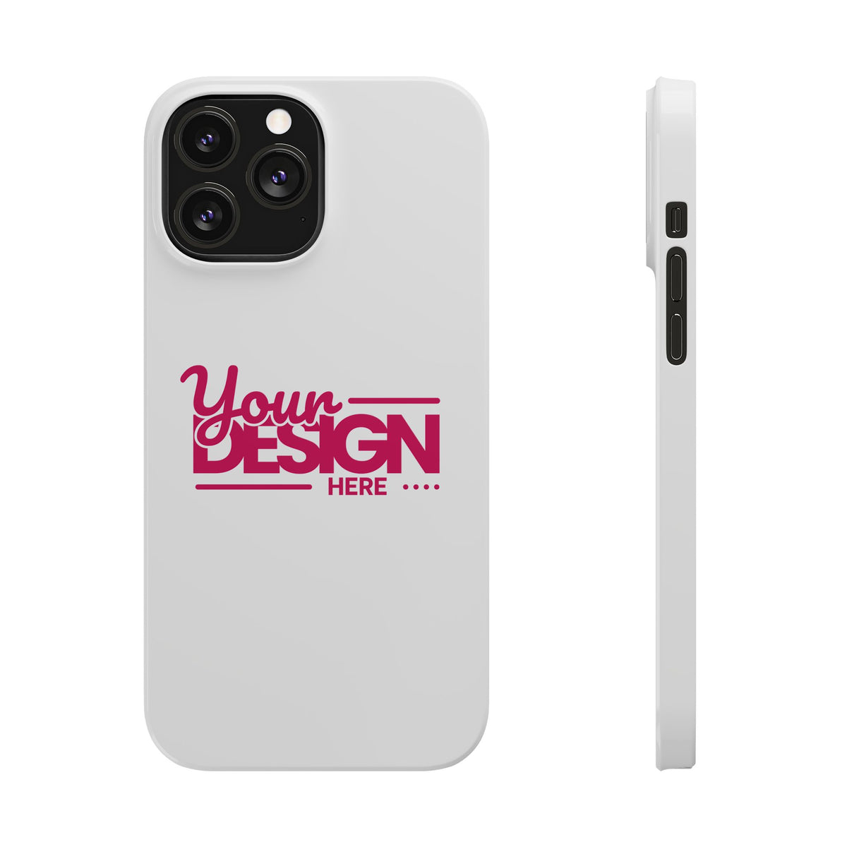 Customizable Slim Phone Case – Personalize Your Design with Name or Photo, Lightweight Protective Cover for iPhone