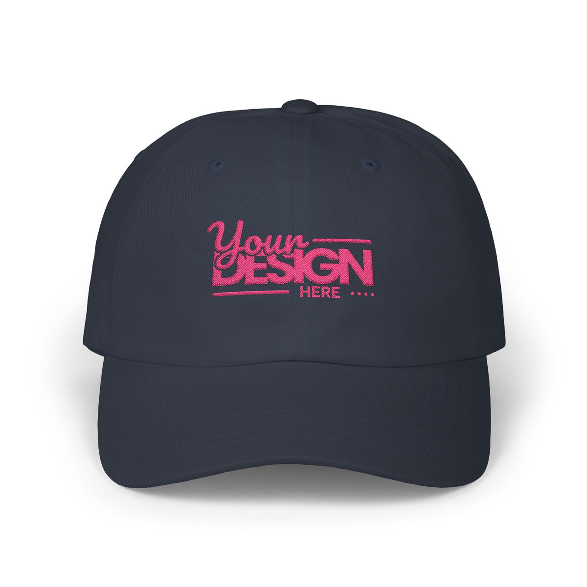 Custom Classic Dad Cap – Minimal Embroidered Logo Baseball Hat, Personalized Adjustable Cotton Cap for Men & Women