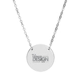Engravable Circle Necklace With Personalized Disc Pendant Gift by Printify