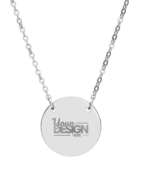 Engravable Circle Necklace With Personalized Disc Pendant Gift