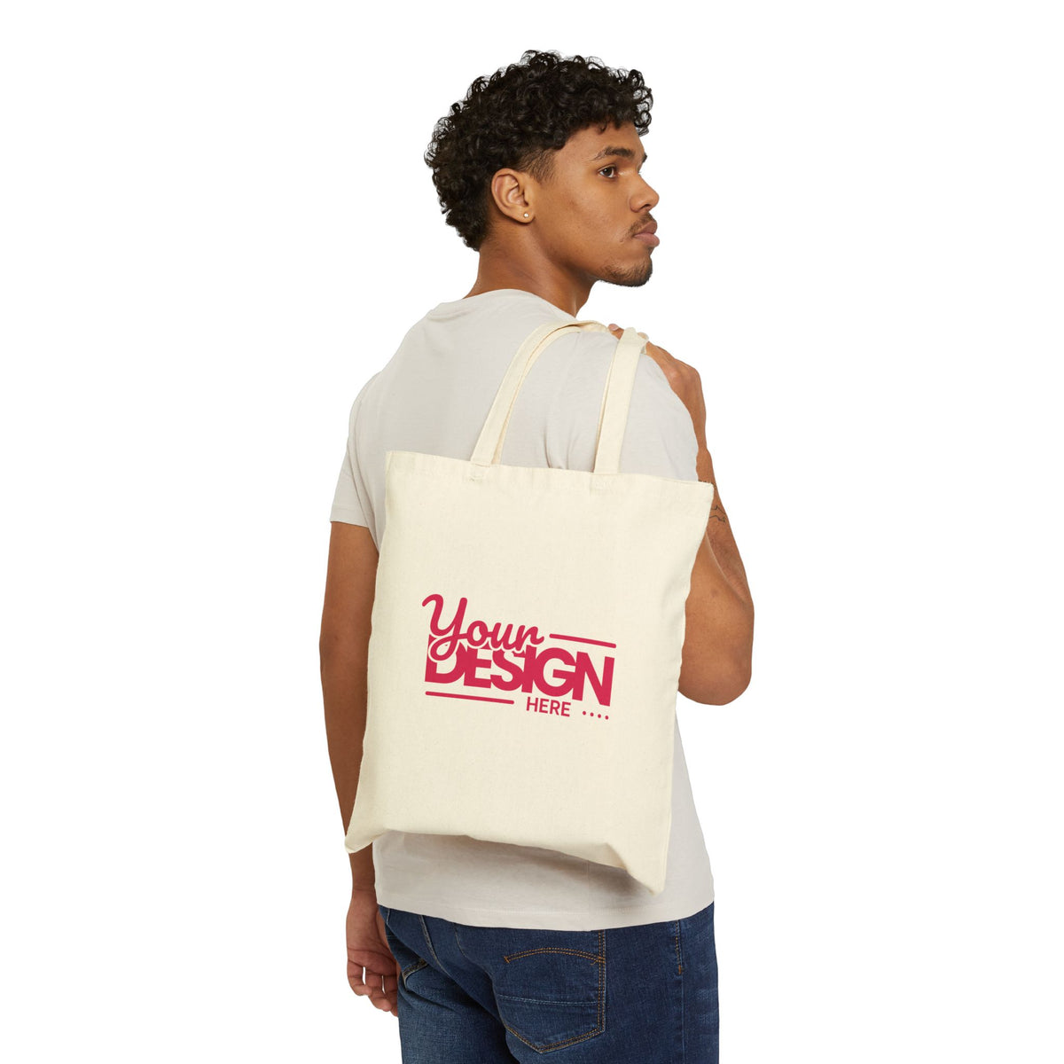 Personalized Cotton Canvas Tote Bag, Custom Shopping Tote, Gift for Her, Eco-Friendly Bag, Beach Bag, Everyday Use