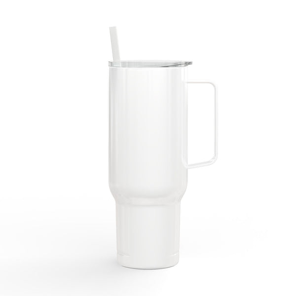 40 Oz Engraved Insulated Tumbler With Lid And Handle Custom Travel Mug by Printify