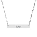Engravable Horizontal Bar Necklace With Custom Name And Message Pendant by Printify