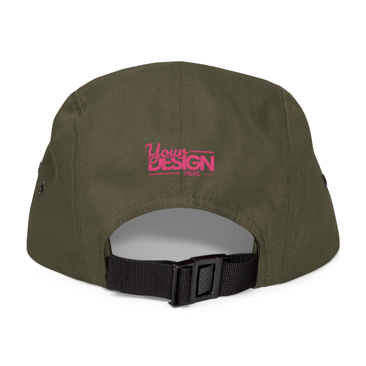 Custom Five-Panel Hat – Personalized Embroidered Cotton Cap, Low-Profile Streetwear Strapback with Front & Back Logo Design