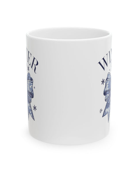 Winter Witch Ceramic Mug — 11oz & 15oz Mystical Tea Coffee Cup