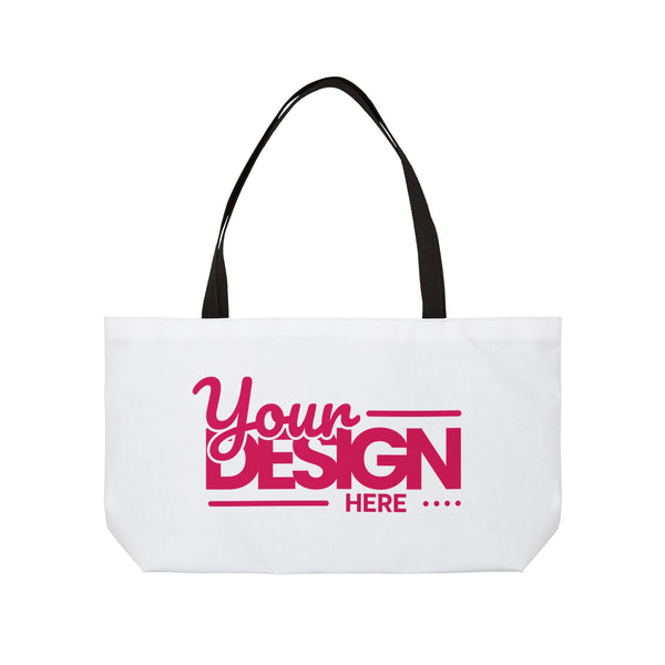 Weekender Tote Bag – Custom ‘Your Design Here’ Travel & Beach Carryall, Personalized Oversized Bag for Vacations & Getaways
