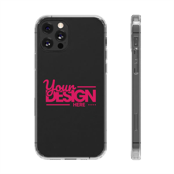 Customizable Clear Impact-Resistant Phone Case – Personalized Name or Photo Design, Transparent Shockproof Cover for iPhone