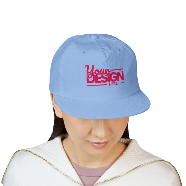 Custom Surf Cap – Lightweight Quick-Dry Recycled Nylon Snapback, Personalized Beach Hat with Breathable Mesh & Relaxed Fi