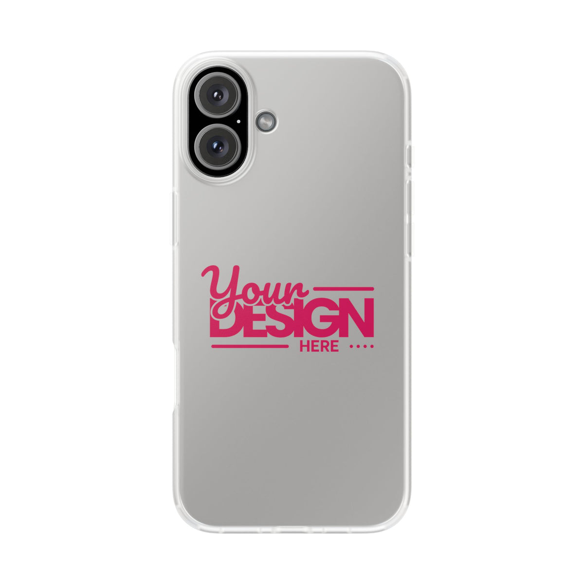 Customizable Flexi Phone Case – Personalize Your Design with Name or Photo, Flexible Protective Cover for iPhone
