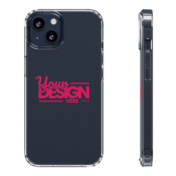 Clear Phone Case – Transparent Protective Cover with Custom Design (‘Your Design Here’), Personalized Case for iPhone
