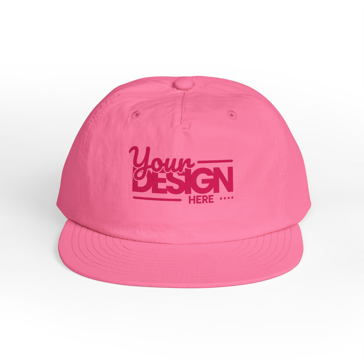 Custom Surf Cap – Lightweight Quick-Dry Recycled Nylon Snapback, Personalized Beach Hat with Breathable Mesh & Relaxed Fi