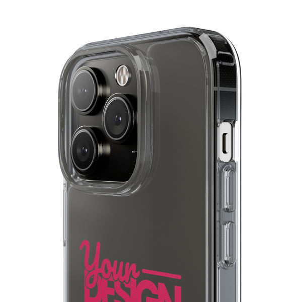 Clear Phone Case – Transparent Protective Cover with Custom Design (‘Your Design Here’), Personalized Case for iPhone