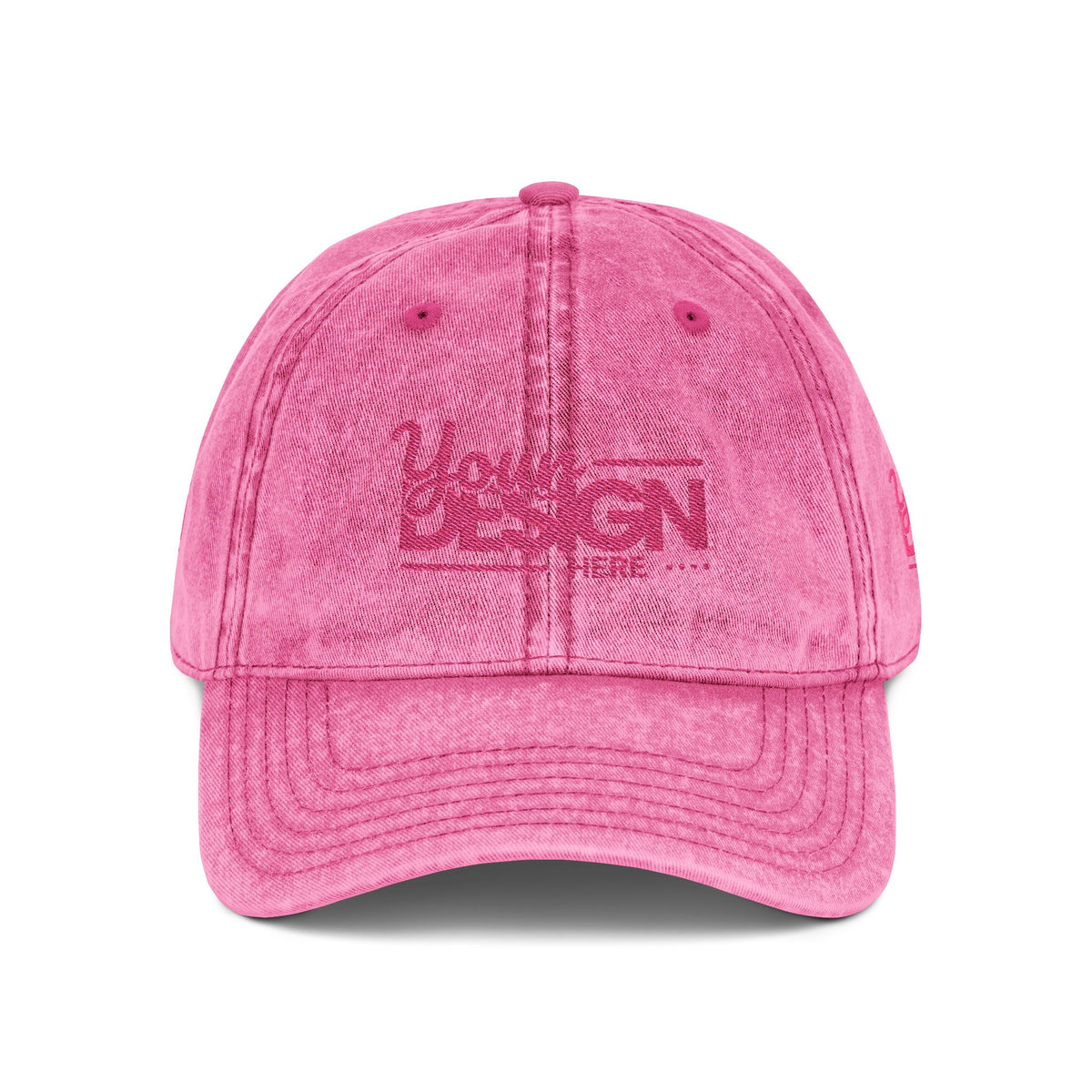 Vintage Embroidered Cap – ‘You’ Script Distressed Baseball Hat, Personalized Retro Dad Hat for Men & Women