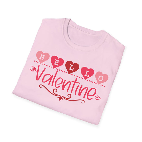 Greeting Valentine T-Shirt - Love Shirt - Heart Graphic Valentine's Tee