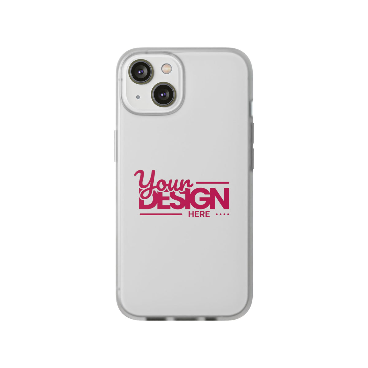 Customizable Flexi Phone Case – Personalize Your Design with Name or Photo, Flexible Protective Cover for iPhone