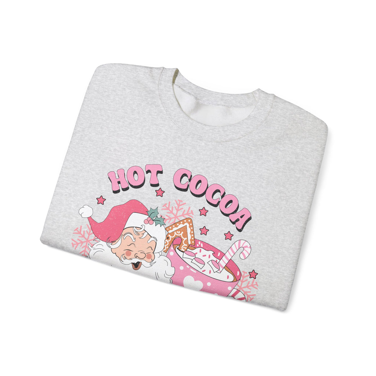 Hot Cocoa & Christmas Movie Crewneck Sweatshirt - Cozy Holiday Christmas Sweater