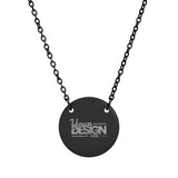 Engravable Circle Necklace With Personalized Disc Pendant Gift by Printify