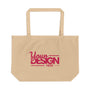 Large Eco Tote Bag – Custom ‘Your Design Here’ Canvas Market Tote, Personalized Reusable Shopping Bag for Everyday Use