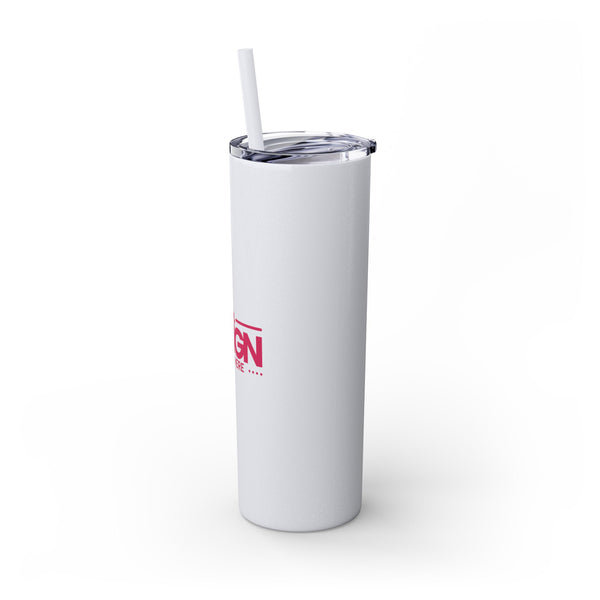 Personalized Skinny Tumbler with Straw, 20oz - Custom Travel Mug, Eco-Friendly Drinkware, Gift for Her, Stylish Hydration, Fun Party Favor