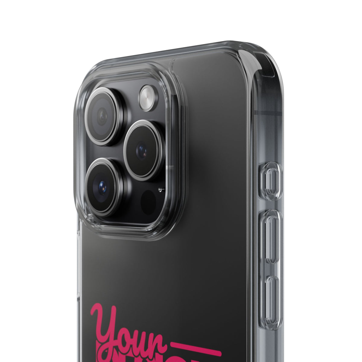 Customizable Clear Impact-Resistant Phone Case – Personalized Name or Photo Design, Transparent Shockproof Cover for iPhone