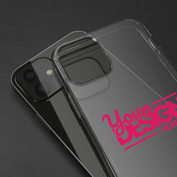 Clear Phone Case – Transparent Protective Cover with Custom Design (‘Your Design Here’), Personalized Case for iPhone