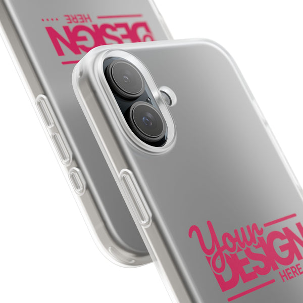 Customizable Flexi Phone Case – Personalize Your Design with Name or Photo, Flexible Protective Cover for iPhone