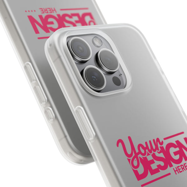 Customizable Flexi Phone Case – Personalize Your Design with Name or Photo, Flexible Protective Cover for iPhone