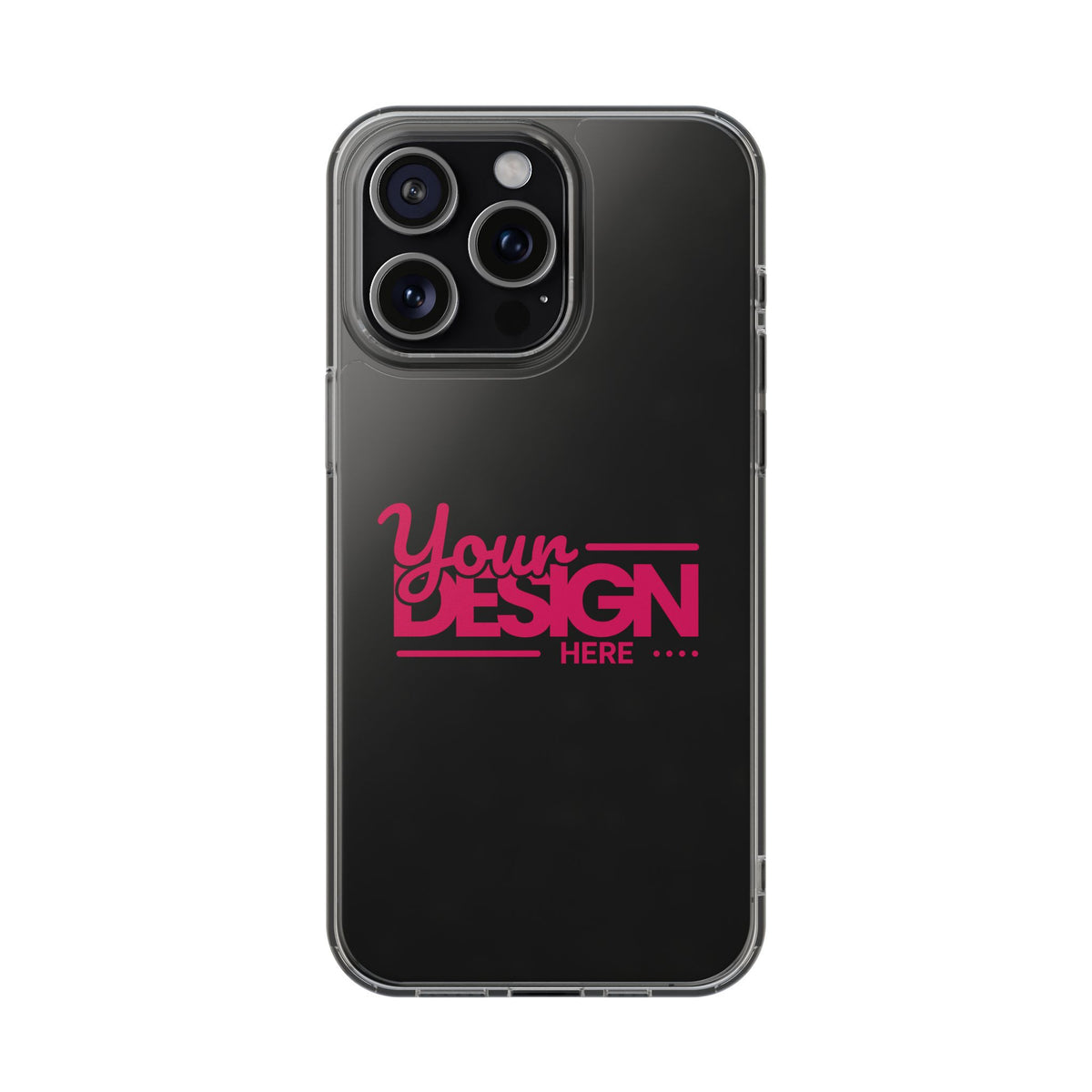 Customizable Clear Impact-Resistant Phone Case – Personalized Name or Photo Design, Transparent Shockproof Cover for iPhone
