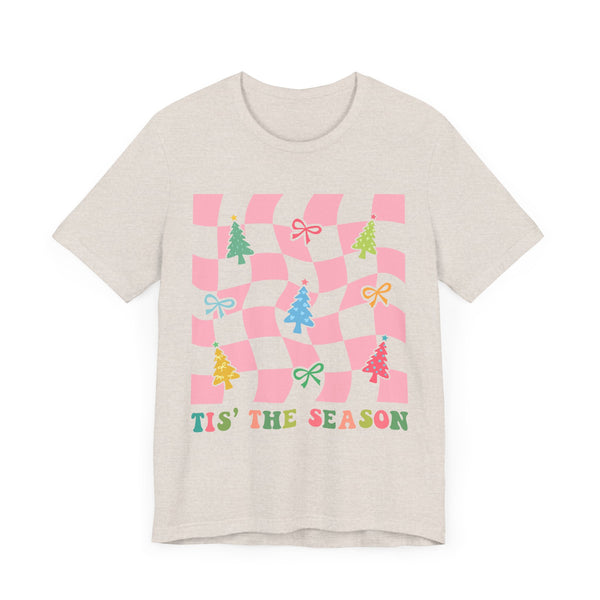 Tis the Season Christmas T-Shirt - Playful Trees and Bows