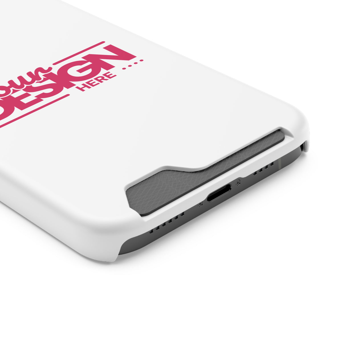 Card Holder Phone Case — Slim Protective Wallet Case with 'Your Design Here' Print
