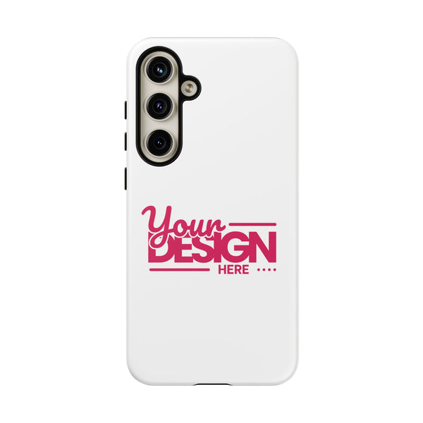 Customizable Tough Phone Case – Personalized Protective Cover with Name or Photo, Shockproof Case for Samsung Phones, Durable Gift Idea