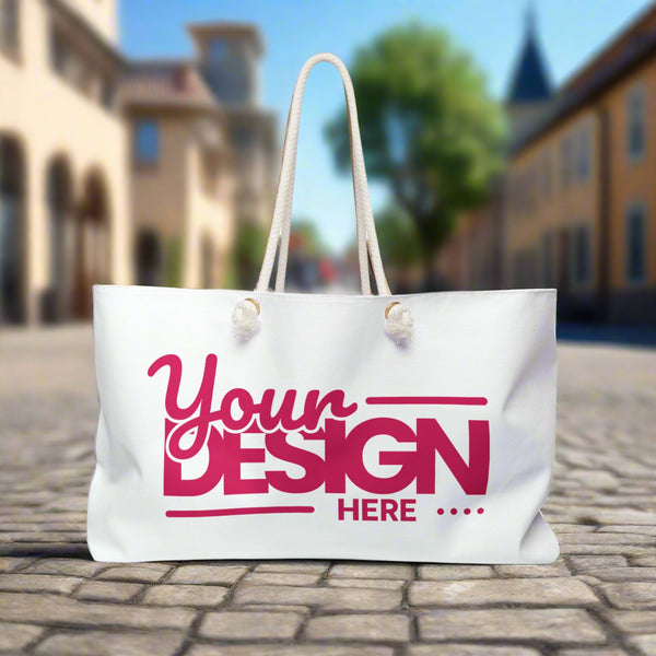 Custom Weekender Bag, Personalized Travel Tote, Stylish Beach Bag, Great for Weekend Getaways, Customizable Gift