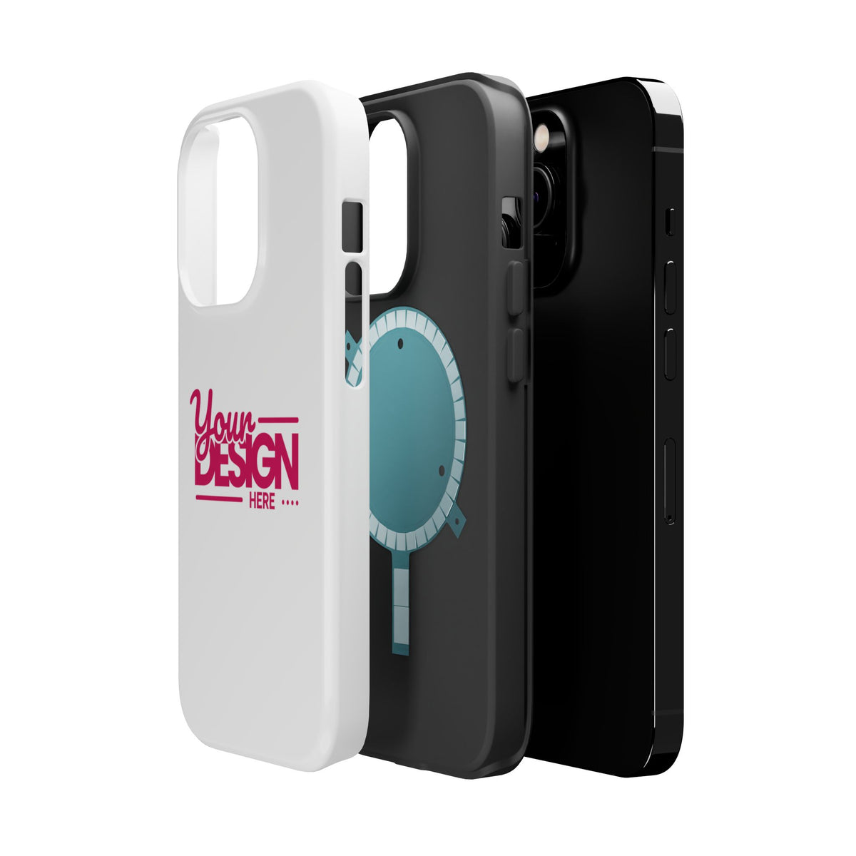 Durable Custom Magnetic Phone Case – Personalized Name or Photo Design, Shockproof Protective Cover for iPhone