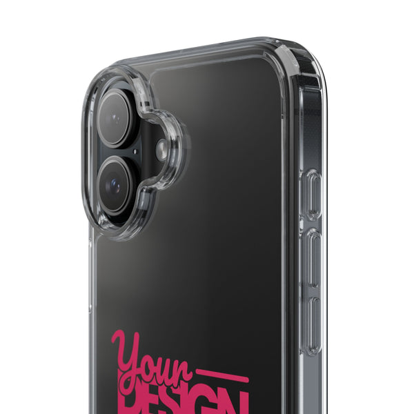 Clear Phone Case – Transparent Protective Cover with Custom Design (‘Your Design Here’), Personalized Case for iPhone