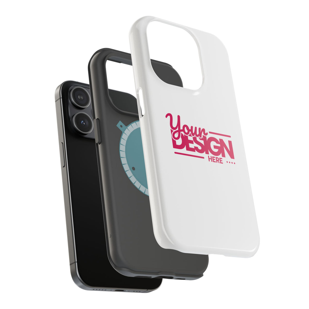 Durable Custom Magnetic Phone Case – Personalized Name or Photo Design, Shockproof Protective Cover for iPhone