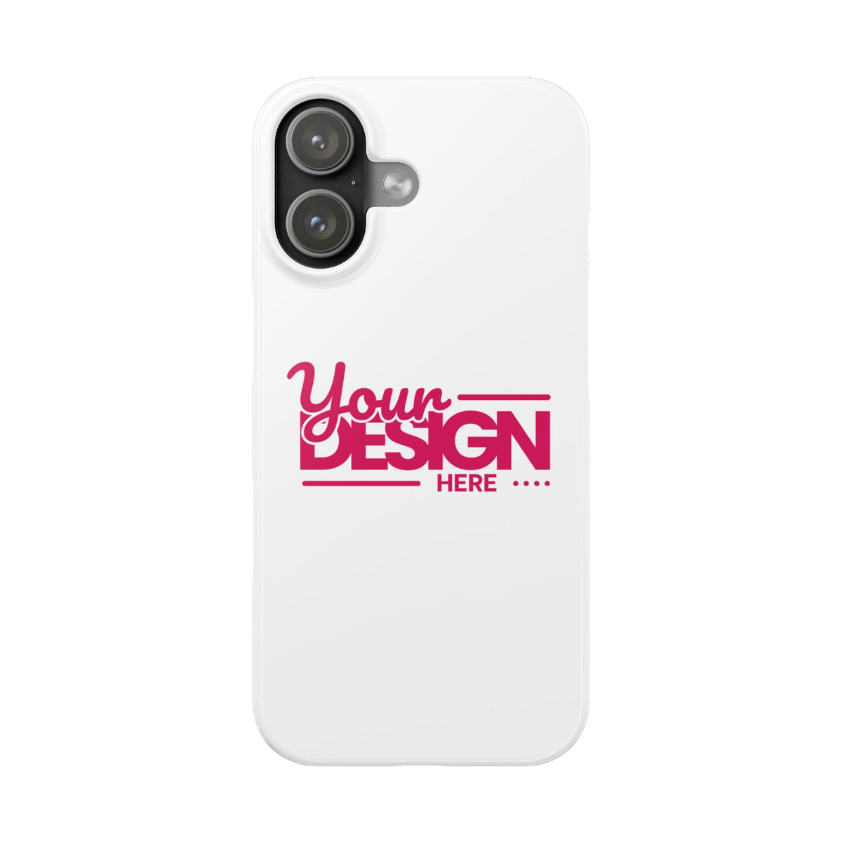 Customizable Slim Phone Case – Personalize Your Design with Name or Photo, Lightweight Protective Cover for iPhone
