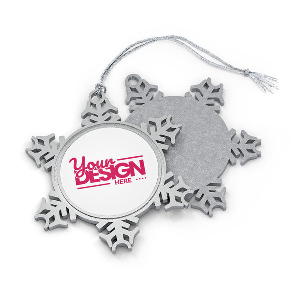 Pewter Snowflake Ornament - Personalized Holiday Decor, Winter Keepsake, Christmas Tree Decoration, Gift for Friends and Family