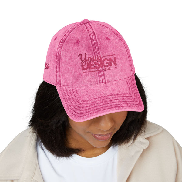 Vintage Embroidered Cap – ‘You’ Script Distressed Baseball Hat, Personalized Retro Dad Hat for Men & Women