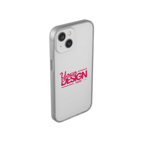 Customizable Flexi Phone Case – Personalize Your Design with Name or Photo, Flexible Protective Cover for iPhone