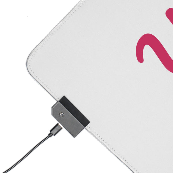 Custom LED Mouse Pad Gift – Personalized RGB Gaming Desk Mat with USB Connector, Non-Slip Base & 14 Light Modes