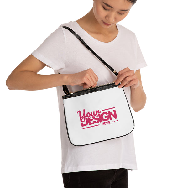 Custom Small Shoulder Bag – Personalized Pink ‘Your Design Here’ Print, Stylish Custom Tote Purse for Everyday Use & Gifts