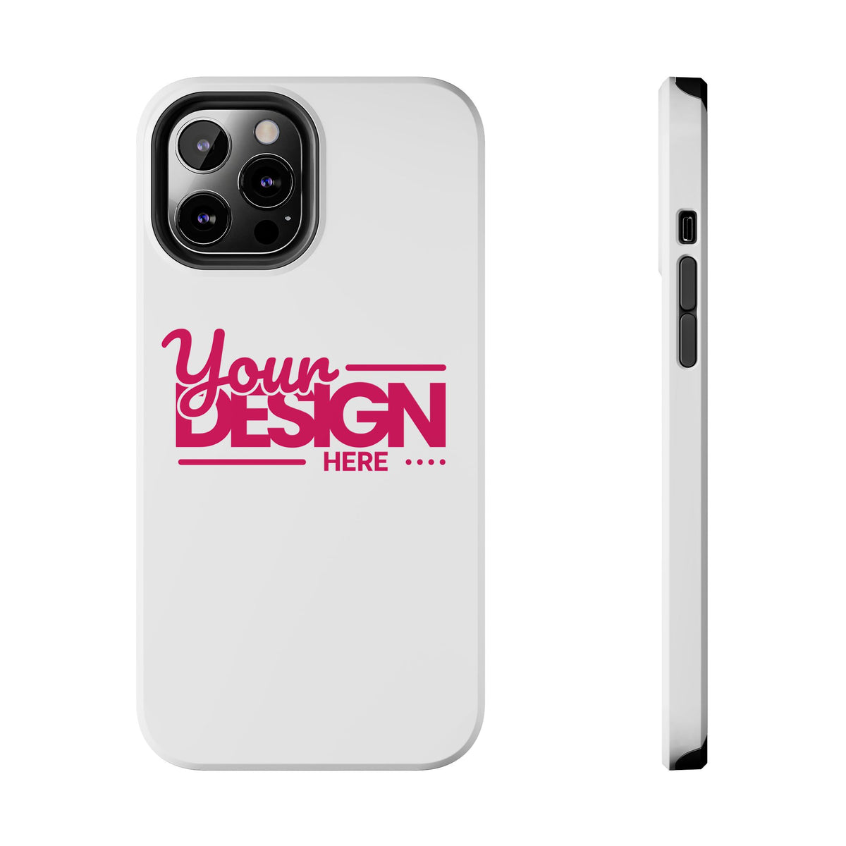 Personalized Tough Phone Case – Custom Name or Photo Protective Cover, Shock-Absorbent Durable Case for iPhone, Unique Gift Idea