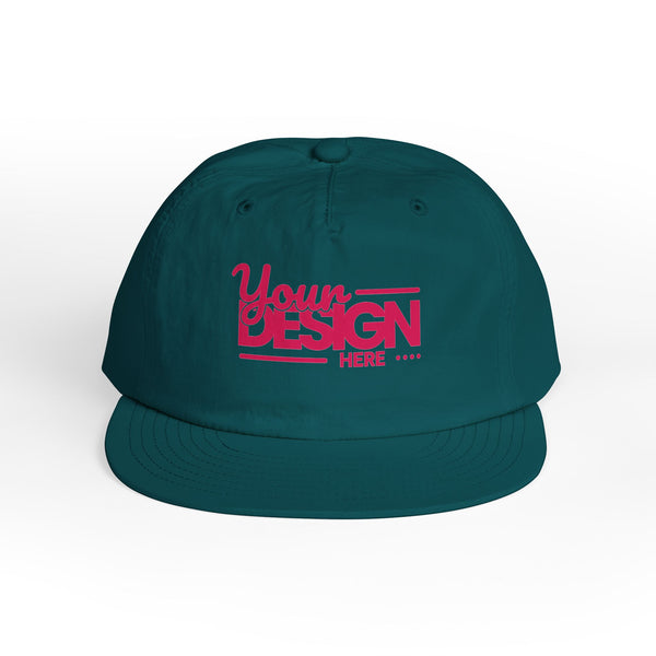 Custom Surf Cap – Lightweight Quick-Dry Recycled Nylon Snapback, Personalized Beach Hat with Breathable Mesh & Relaxed Fi